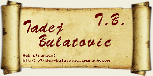 Tadej Bulatović vizit kartica